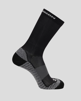 Salomon Aero Crew Socks - Black/Ebony/Pearl Blue