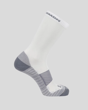 Salomon Aero Crew Socks - White/Quarry/Quiet Shade