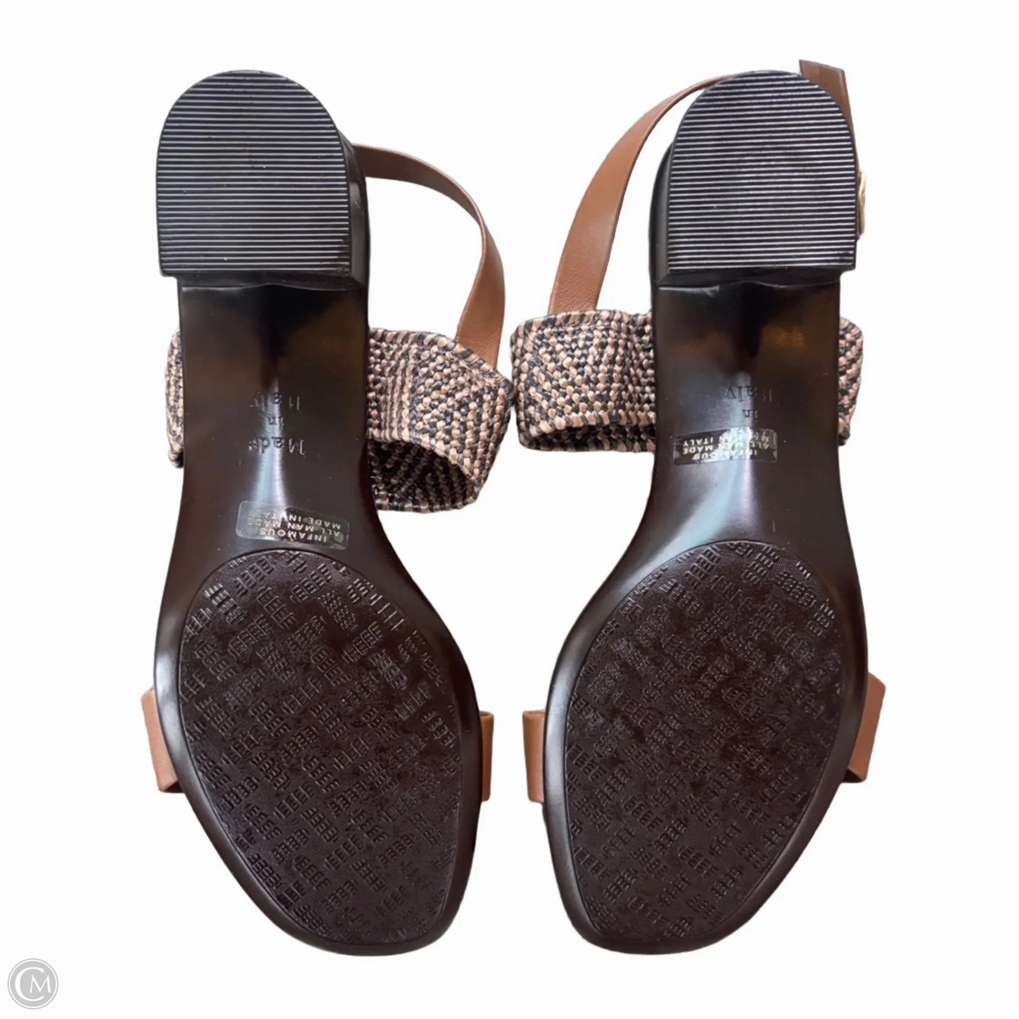 Shoes Heels Block By Italian Shoemakers In Brown, Size: 9