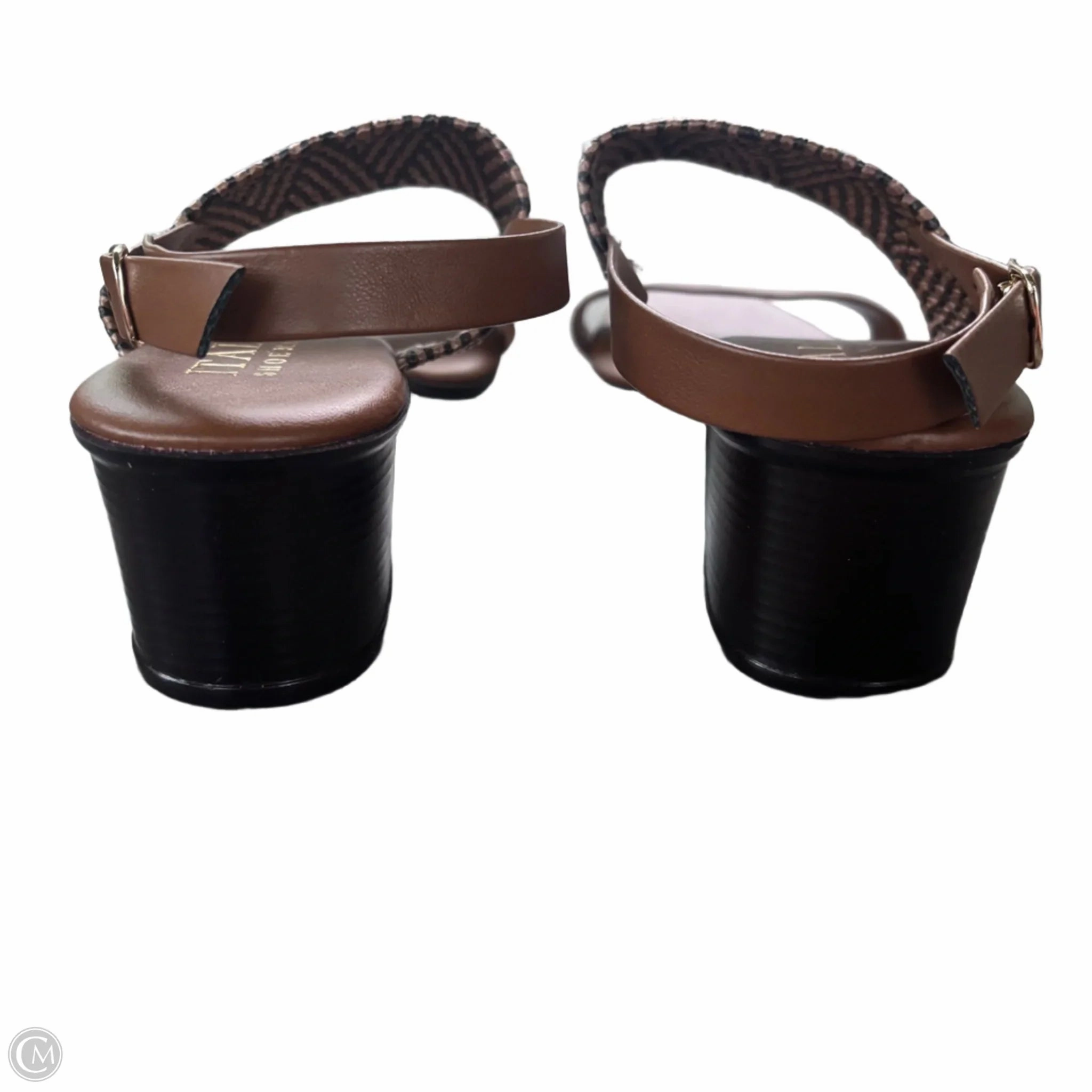 Shoes Heels Block By Italian Shoemakers In Brown, Size: 9