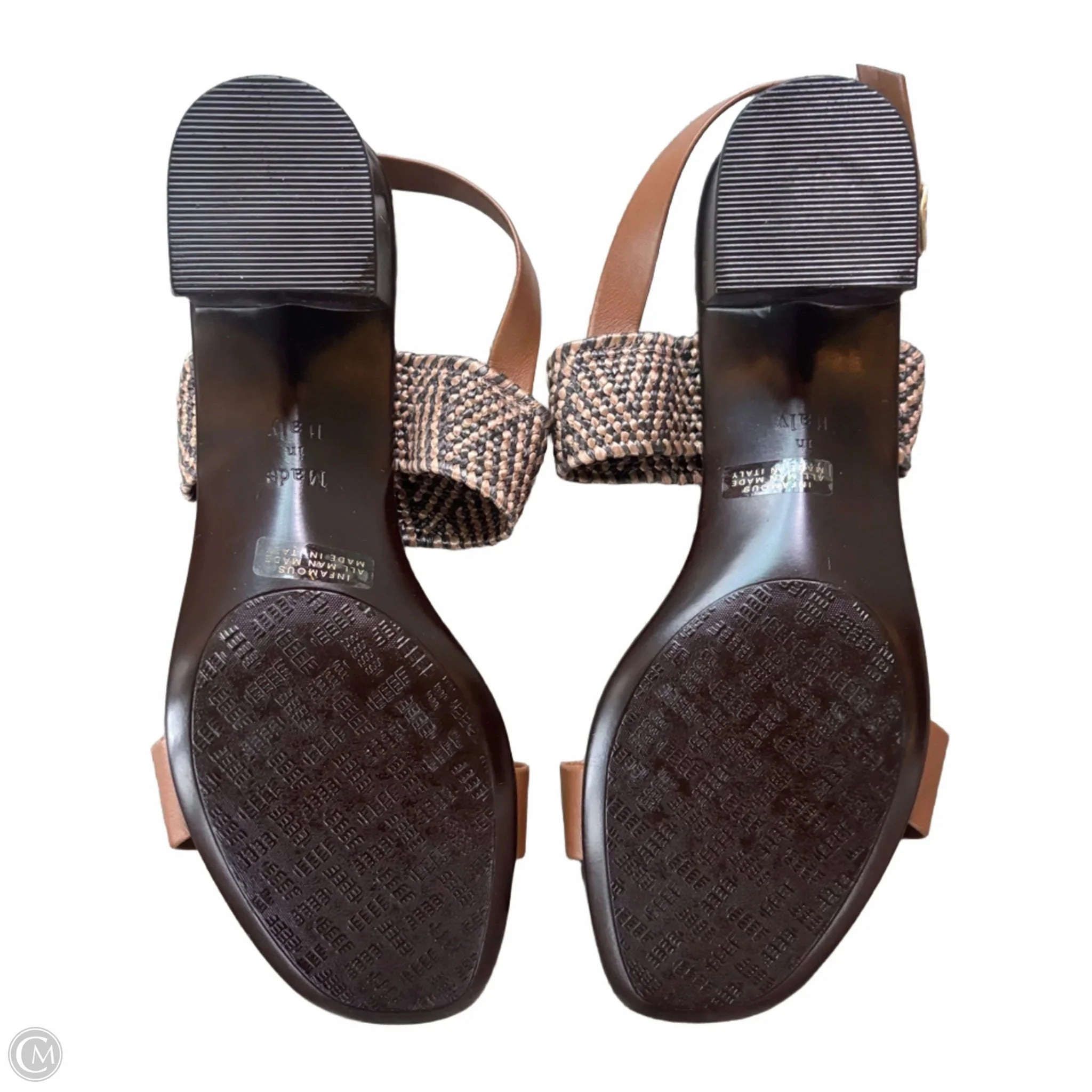 Shoes Heels Block By Italian Shoemakers In Brown, Size: 9
