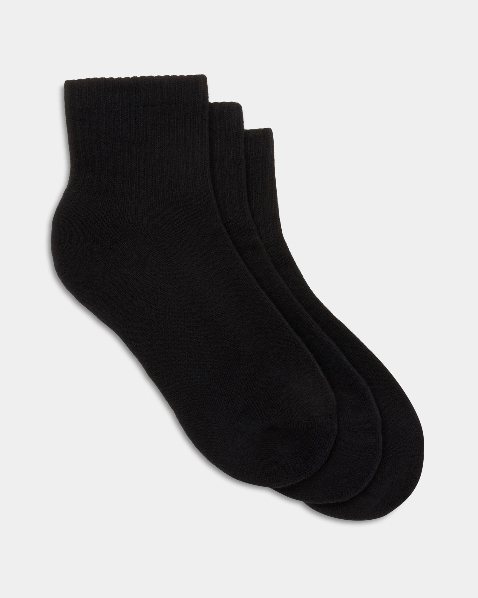 Sports Quarter Crew 3 Pack Black