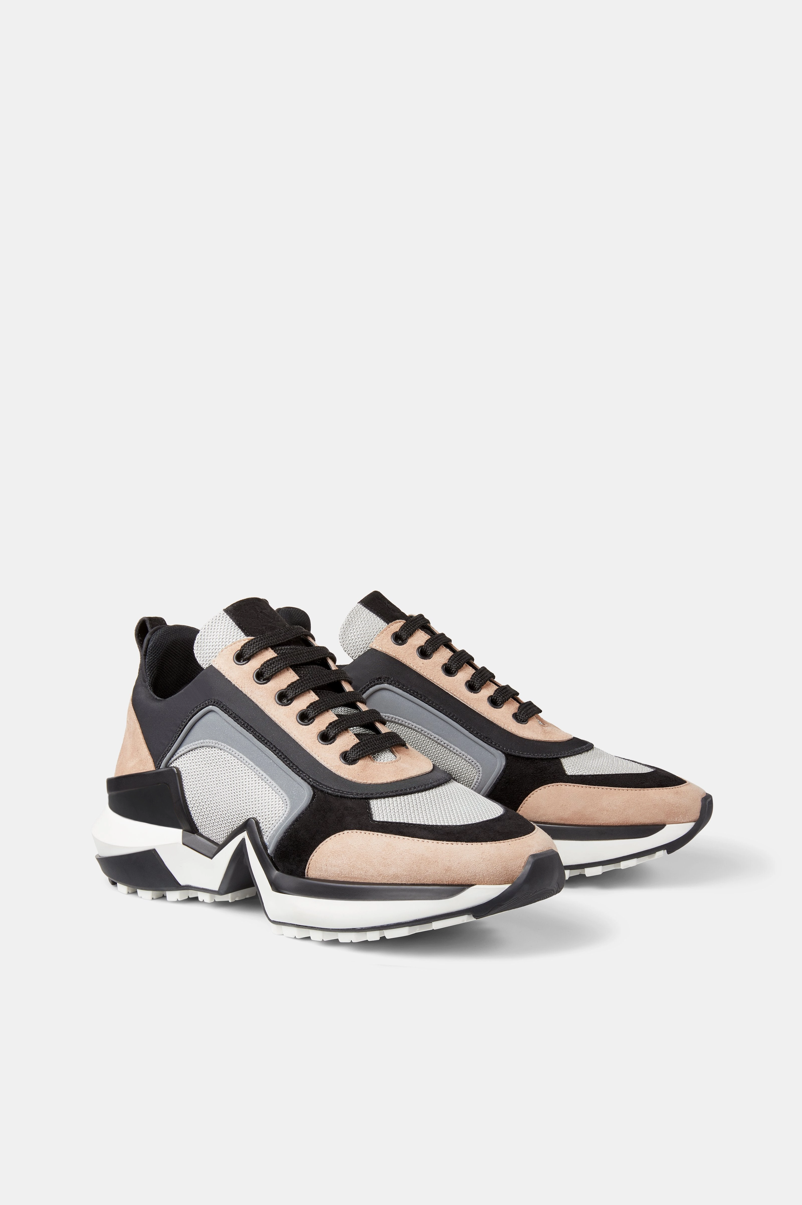 Tan and Silver Suede 4.0 Sneakers