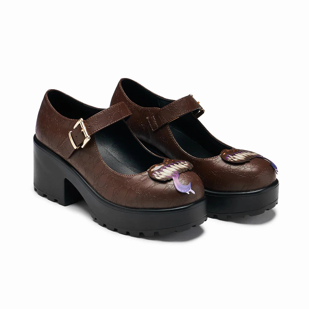 Tira Mary Jane Shoes - ‘Shapechanger Edition’-Brown-Size 8-Clearance