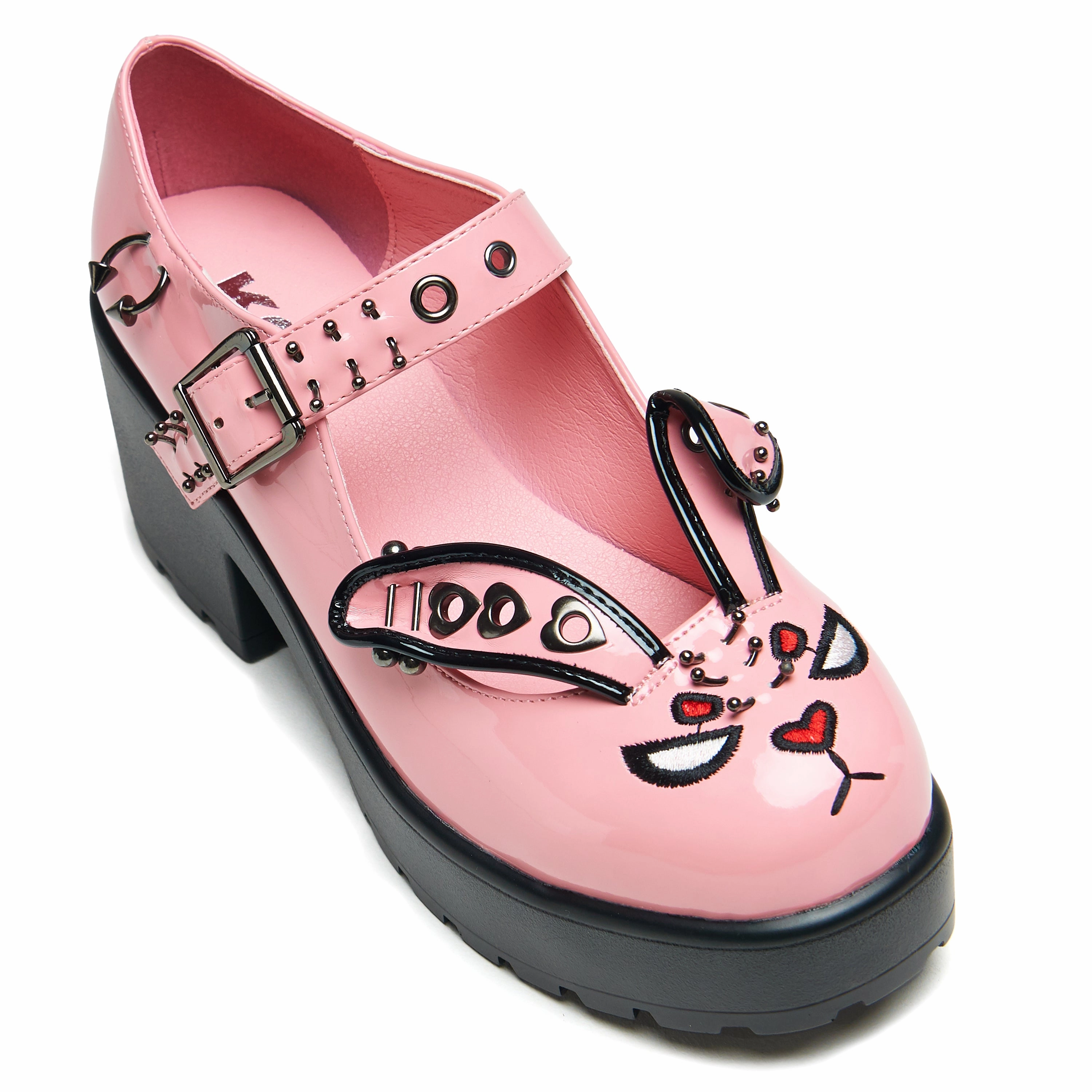 Tira Pink Mary Janes ‘Raver Bunny Edition’