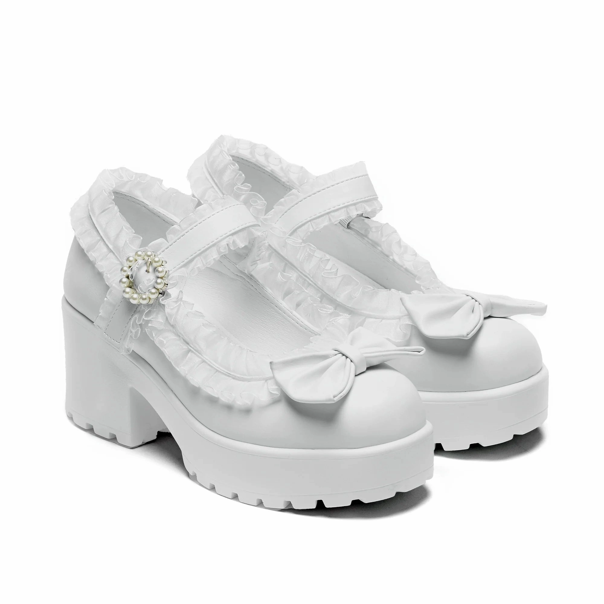 Tira Ruffle Mary Janes ‘ Porcelain Delights Edition’