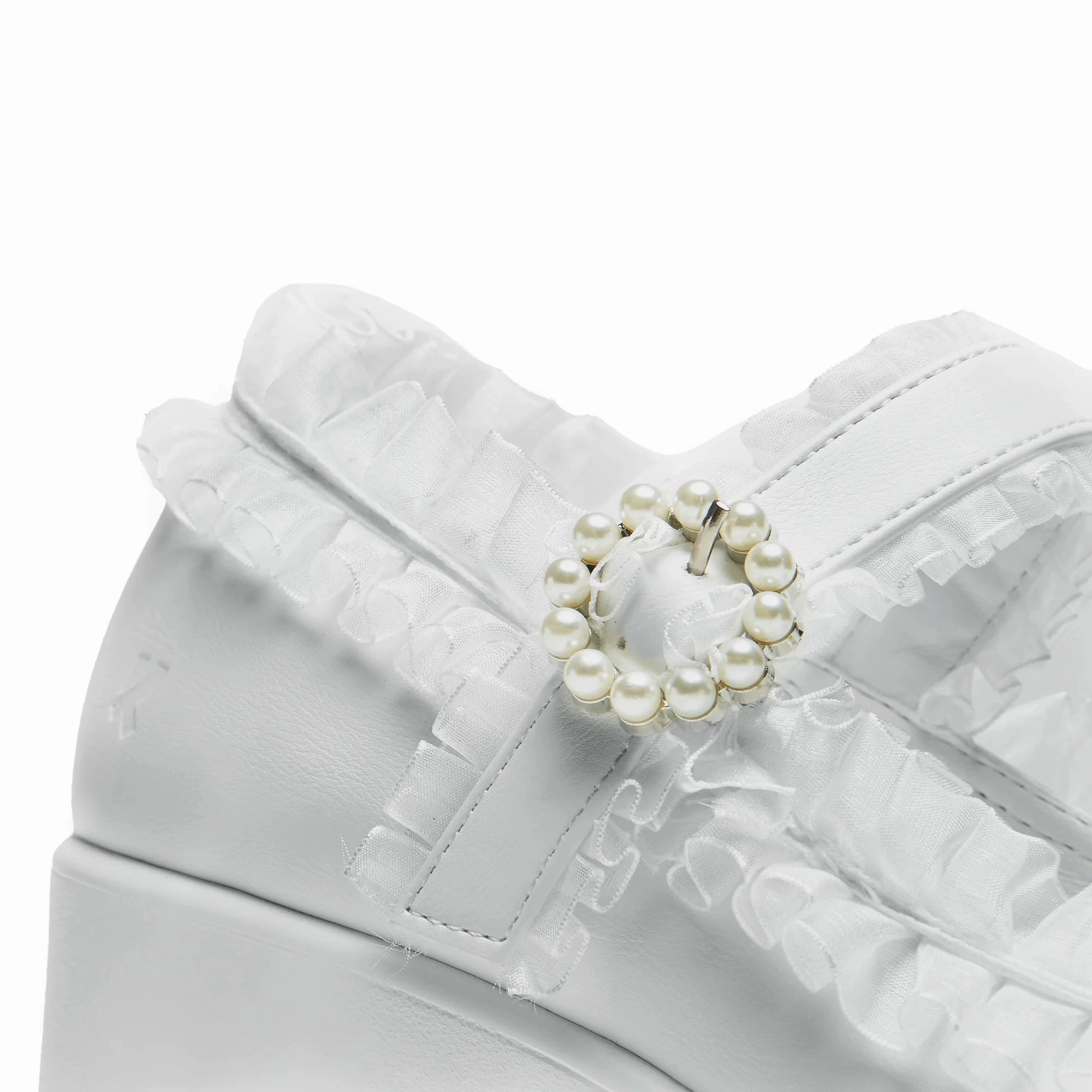 Tira Ruffle Mary Janes ‘ Porcelain Delights Edition’-Size 8-Clearance