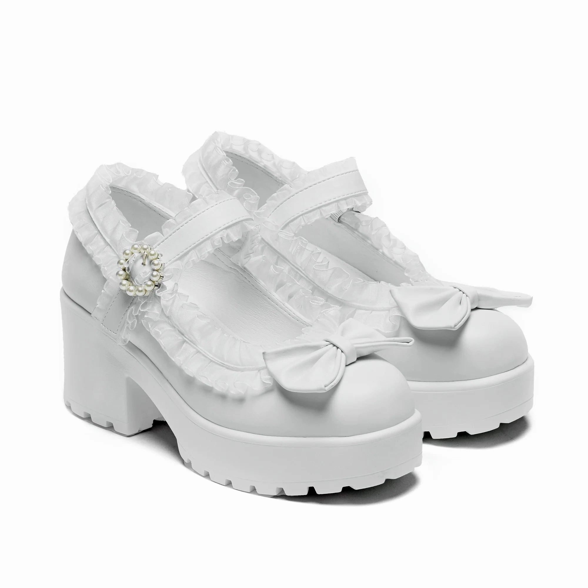 Tira Ruffle Mary Janes ‘ Porcelain Delights Edition’-Size 8-Clearance