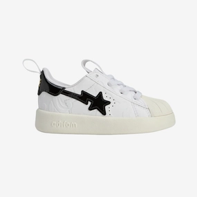 toddler adidas fom superstar 360 x bape (white/black/gold)