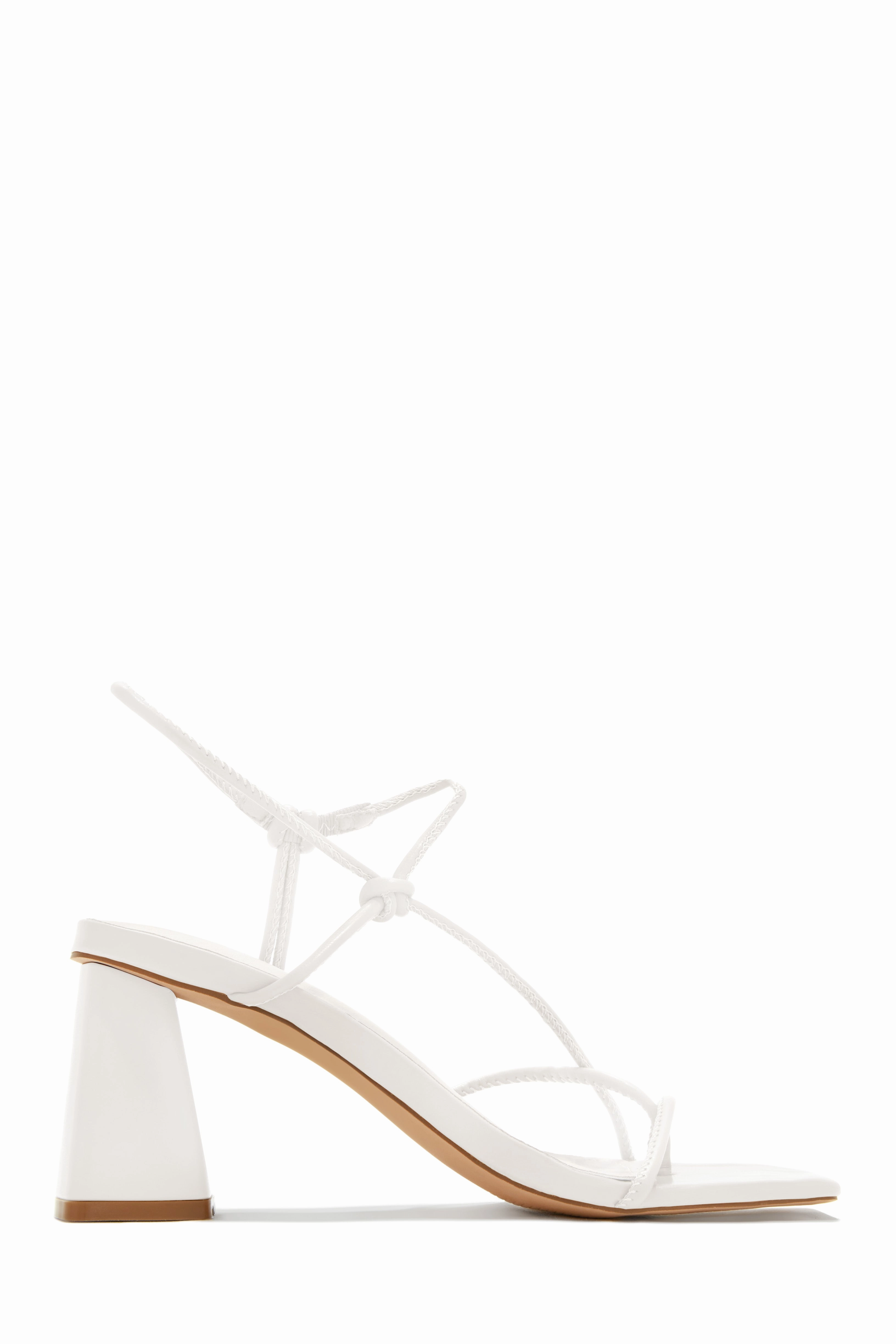 Vacation Memories Block Mid Heels - White