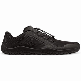 Vivobarefoot Primus Trail II FG, Womens Recycled Breathable Mesh Off-Road Shoe with Barefoot Firm Ground Sole Black