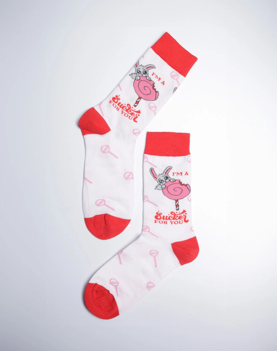 Women's I'm A Sucker For You Love Crew Socks