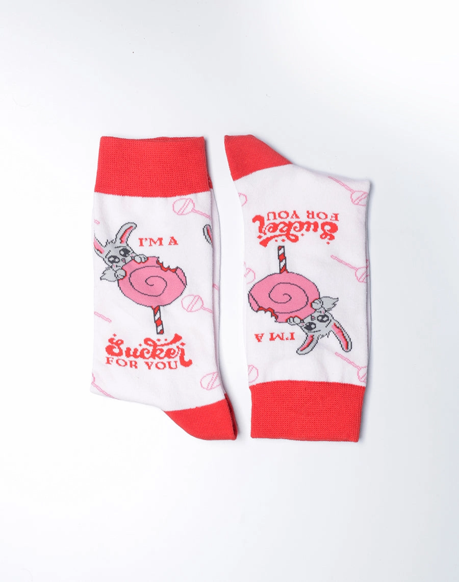 Women's I'm A Sucker For You Love Crew Socks