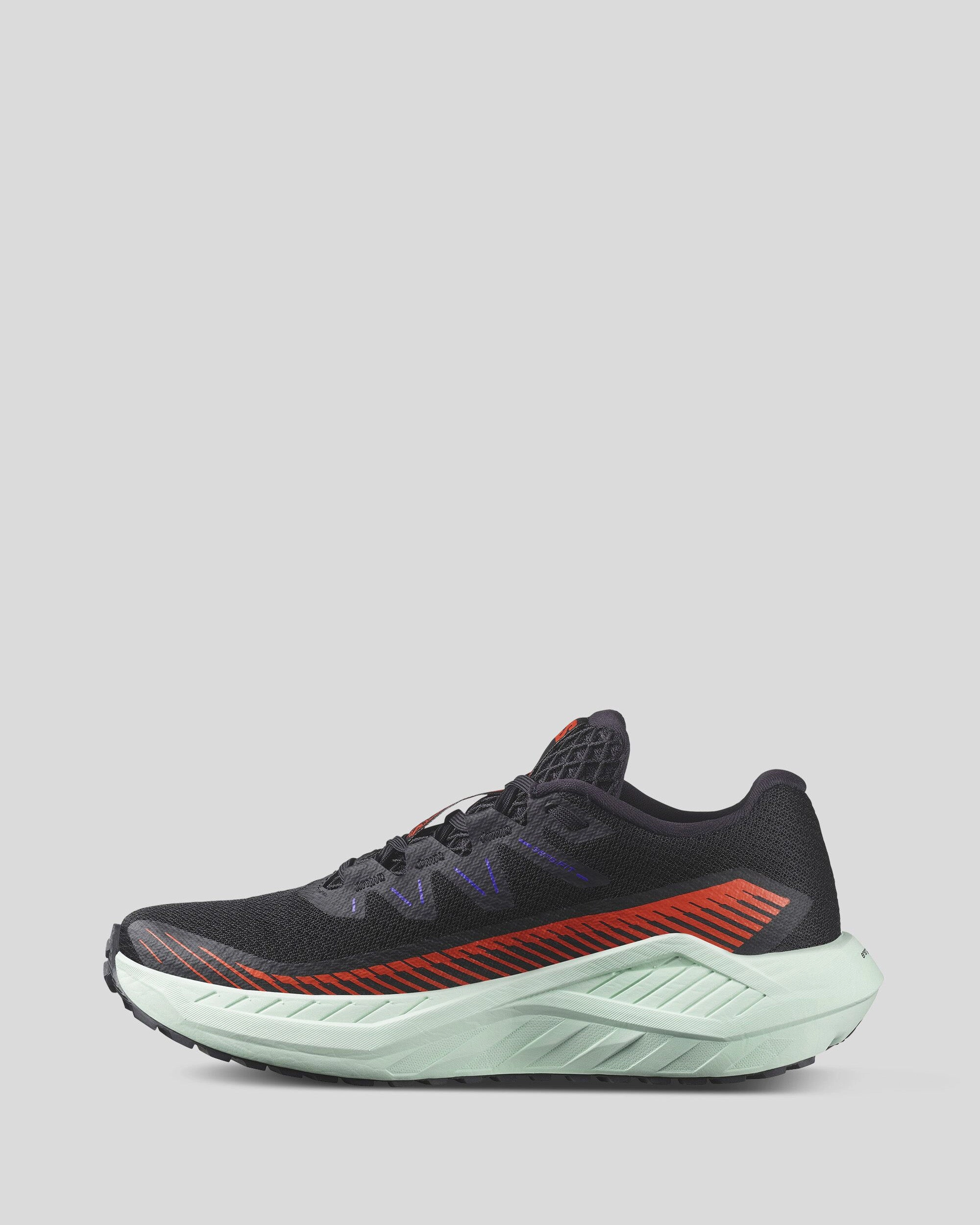 Women's Salomon DRX Defy Grvl Running Shoes - Black/CherryTomato/Bay