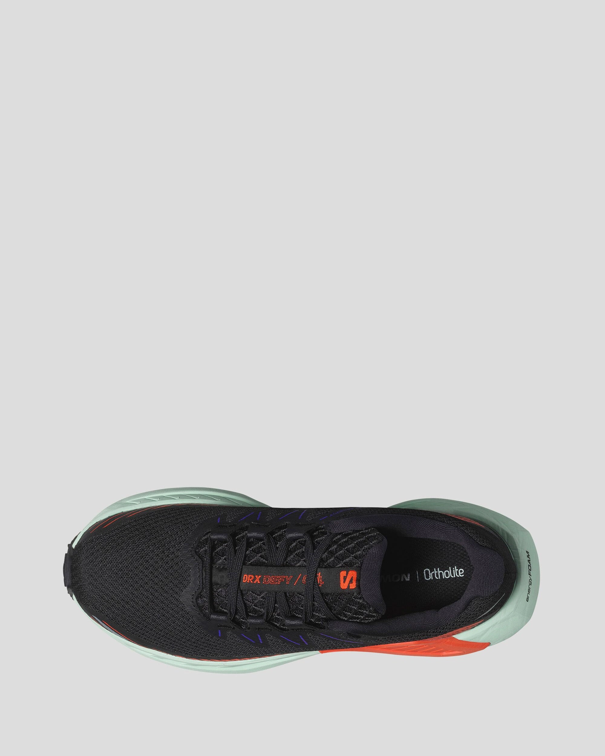 Women's Salomon DRX Defy Grvl Running Shoes - Black/CherryTomato/Bay