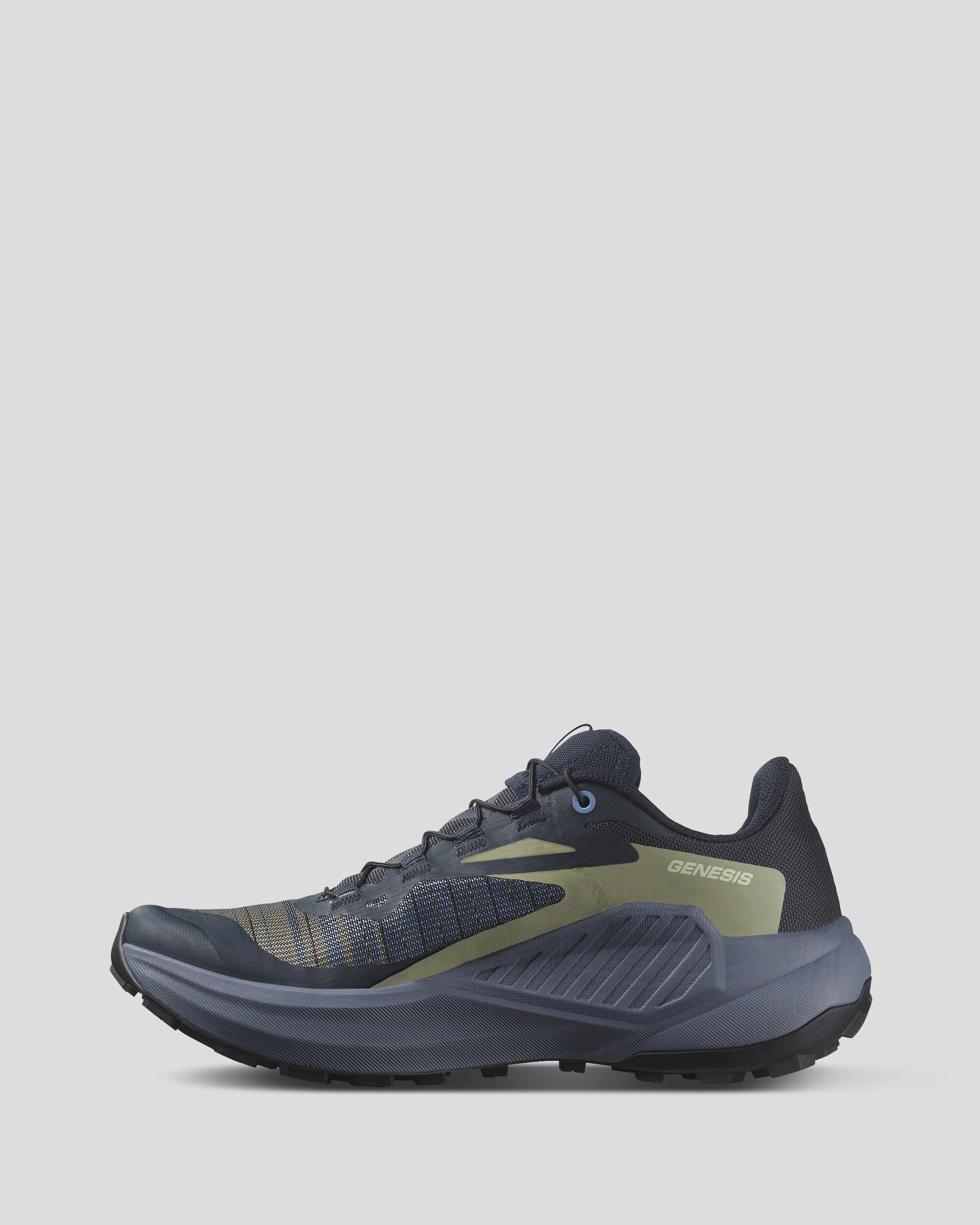 Women's Salomon Genesis Trail Running Shoes - Carbon/Grisaille/Aloe Wash