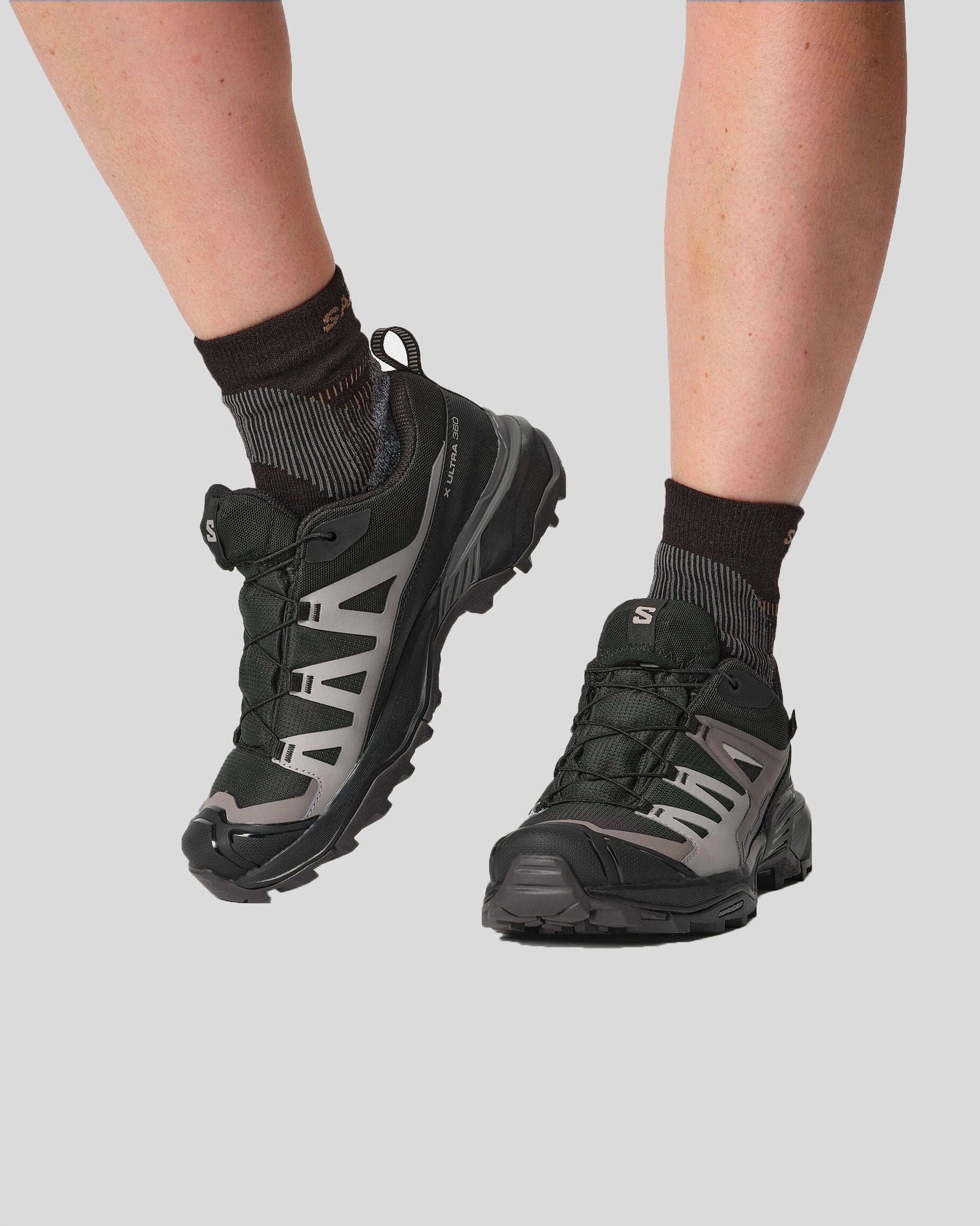 Women's Salomon X Ultra 360 GTX Hiking Shoes - Black/Plum Kitten/Shale