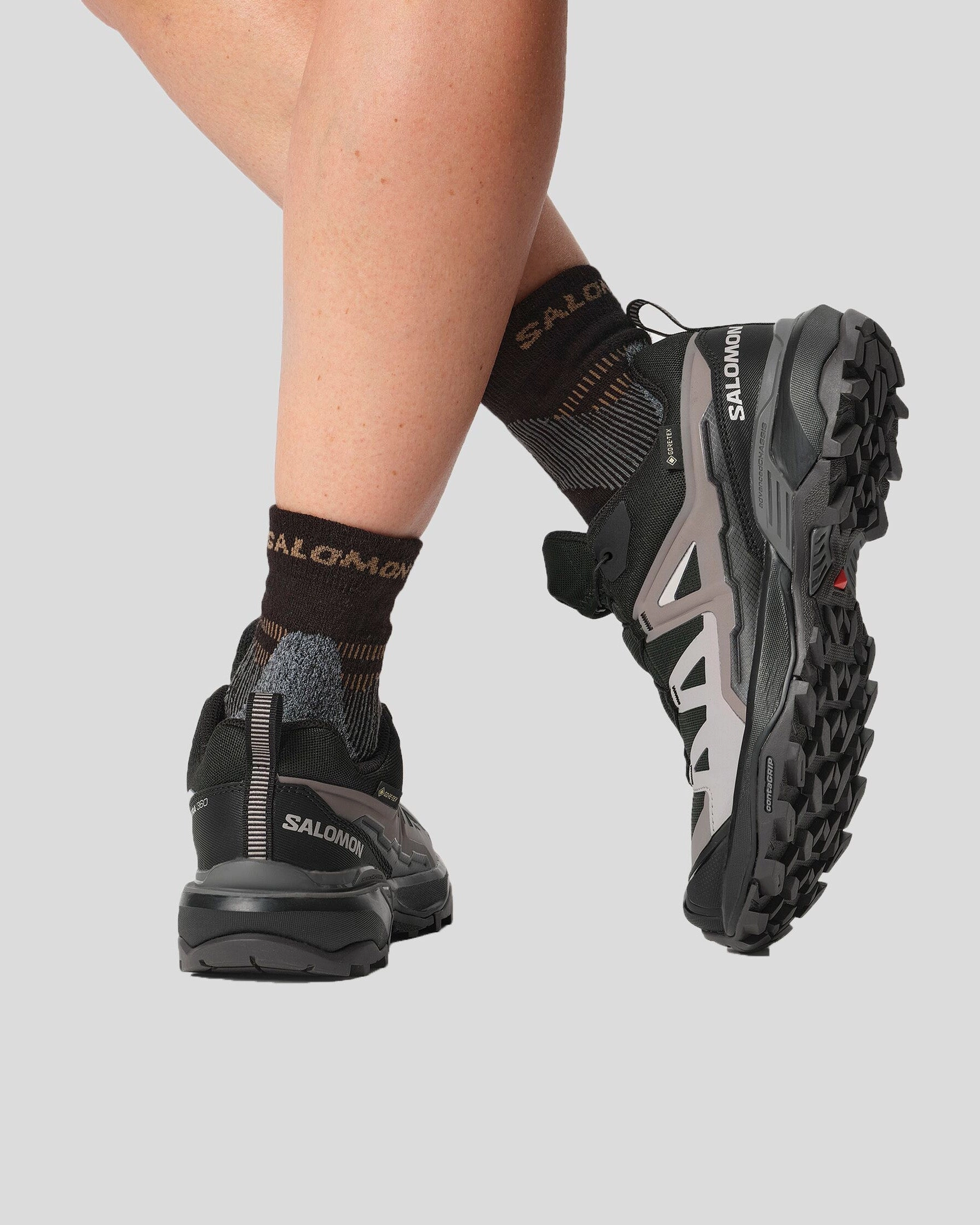 Women's Salomon X Ultra 360 GTX Hiking Shoes - Black/Plum Kitten/Shale