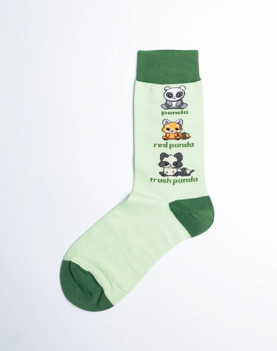 Women's Trash Panda Raccoon Crew Socks