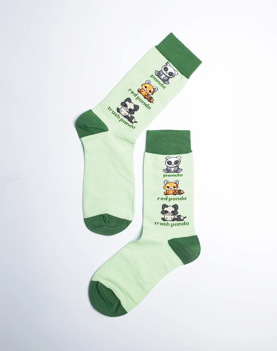 Women's Trash Panda Raccoon Crew Socks