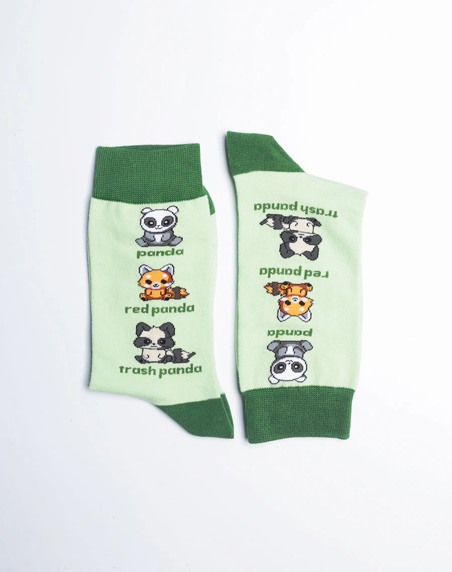 Women's Trash Panda Raccoon Crew Socks