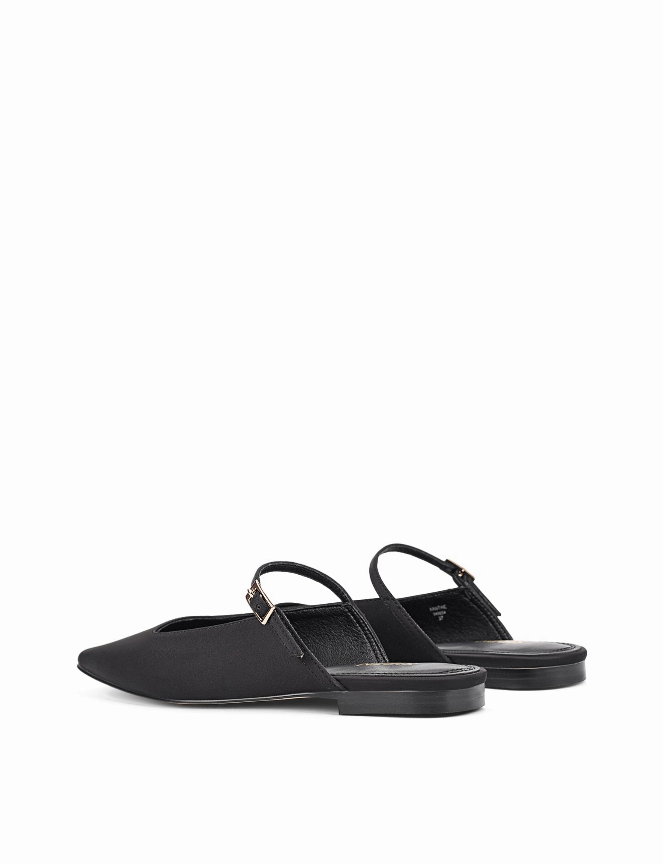 Xanthe Mary Jane Mules - Black Satin