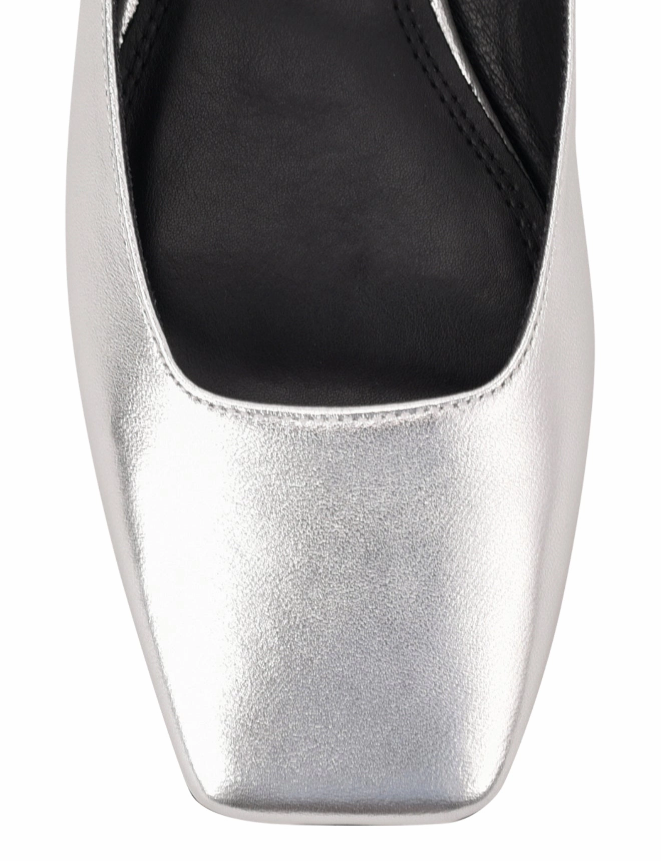 Xanthe Mary Jane Mules - Silver Metallic Leather
