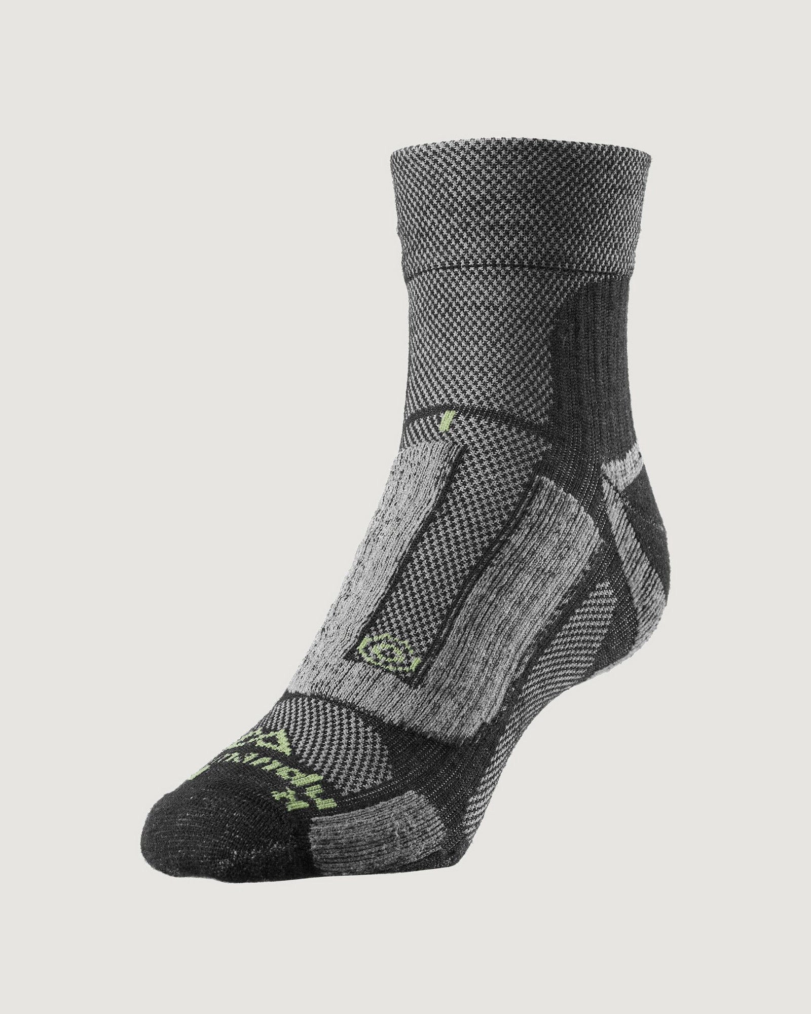 Zeolite Ergonomic Unisex Run Socks - Black/Granite